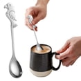 thumbnail image 2 of Dinnerware Set 5Pc Parrot Shaped Stainless Spoon Multi Colored Long Handled Coffee Stirring Spoon Dessert Spoon, 2 of 9