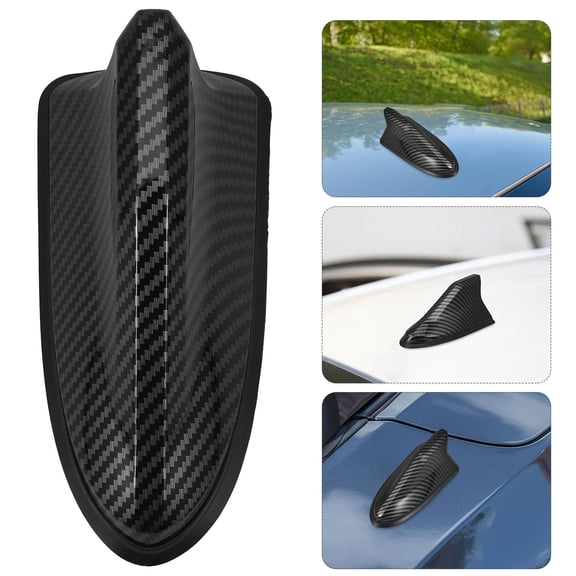 OUNONA Waterproof Car Roof Antenna Cover Shark Fin Decoration Black 1Pack