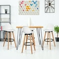 thumbnail image 2 of Topbuy Set of 4 Mid Century Barstool 28.5" Dining Pub Chair w/Leather Padded Seat White, 2 of 8