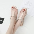 thumbnail image 6 of Flats Sandals for Women with Elastic Ankle Strap Non Slip Comfort Sandals Women Dressy Summer Flats Shoes Slip On Beach Footwear, 6 of 9
