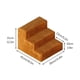 thumbnail image 4 of Escalera para mascotas para gatos y perros, ajustable y desmontable, escalones antideslizantes para subir y bajar de forma segura, marrón, 4 of 5