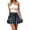 Dark Blue, variant on AJGRHE Women's All Over Print Knot Front Shorts, Casual Fashionable Shorts for Summer, Women's Bottoms for Daily Wear, Drawstring Beach Shorts Sky Blue M