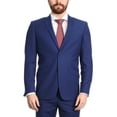 thumbnail image 4 of Raphael Men's Solid French Blue Regular Classic Fit Two Button Formal Suit, 4 of 5