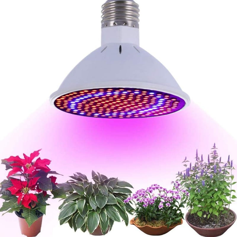 4Pcs 110V 54 LED Plant Growth Lights, E27 Indoor Plant Light Bulbs