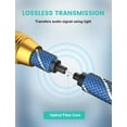 thumbnail image 2 of EMK Digital Optical Audio Cable, Braided Toslink for Sound Bar, TV, Home Theater, PS4 & Xbox (6ft/1.8m, Blue), 2 of 7