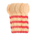 thumbnail image 1 of 20Pcs Red Stripe Design Wooden Cake Spoons Disposable Healthy Dessert Spoons, 1 of 8