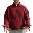 thumbnail image 2 of Men's Sweatshirts Tops Fall Fashion Men's Sports Round Collar Pullover Sweatshirt Long Sleeve Solid Hoodie Solid Color Fashion Casual Everyday Outerwear, 2 of 7