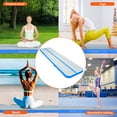 thumbnail image 4 of VEVOR Gymnastics Air Mat, 4 inch Thickness Inflatable Gymnastics Tumbling Mat, Tumble Track with Electric Pump, Training Mats for Home Use/Gym/Yoga/Cheerleading/Beach/Park/Water, 13 ft, Blue, 4 of 10