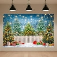 thumbnail image 5 of 7x5ft Christmas Backdrop for Photography Winter Forest Green Xmas Tree Scene Wonderland North Pole Photography Background Starry Sky Moon Snow Forest Family Festival Photo Shoot Booth Props, 5 of 5