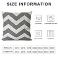 thumbnail image 5 of YINGXI  Grey Throw Pillow Cushion Cover, Chevron Pattern Classic Geometrical Horizontal Zig Zag Stripes Retro Artwork, Zippered Double-Side Digital Print Decor, Grey White 12x12in, 5 of 5