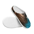 thumbnail image 3 of KLL Ice Blue Coastal Lion Pattern Adult Unisex Cozy Slippers,Fuzzy Slip-on Slippers TPR Sole Slippers Comfort Plush Home Footwear for Indoor & Outdoor-39/40, 3 of 7