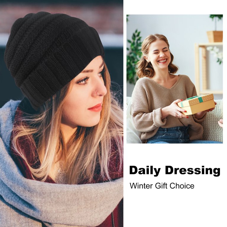 Springcorner Fashionable 2 Pack Slouch Knit Hats for Men and  display picture 3