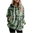 thumbnail image 2 of Jsaierl Women's Fuzzy Hoodies Sport Pullover Hoodie Athletic Cozy Oversized Pockets Hooded Sweatshirt Fleece Hoodies, 2 of 3