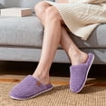 thumbnail image 3 of Litfun Women's Fuzzy Slippers Winter Comfy Indoor House Slippers Soft Memory Foam Shoes, Purple, 3 of 7