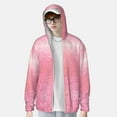 thumbnail image 2 of Fotbe Sparkly Pink Glitter Chaqueta con Protección Solar UPF 50+ para Hombre y Mujer, Camisa con Capucha y Bolsillos-Medium, 2 of 7
