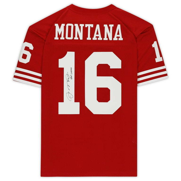 Joe Montana San Francisco 49ers Autographed Mitchell Ness Red