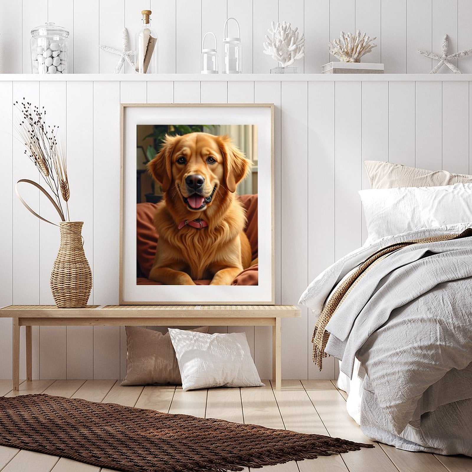 Diamond Art Kits for Adults - 5d Golden Retriever Cozy Chair Diamond Painting for Adults, Diamond Art for Adults Beginners, Diamond Painting Kits for Adults for Home Wall Decor
