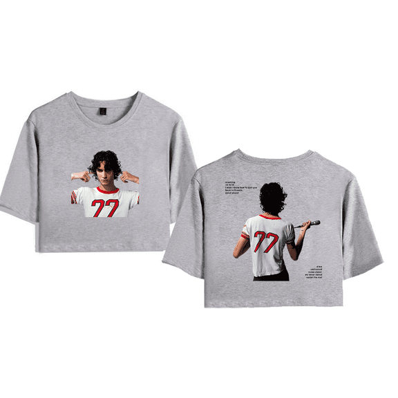 Sombr Merch I Barely Know Her Album Crop Top Midriff-Baring Tshirt Girl Short Sleeve