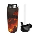thumbnail image 2 of Sikiie Fiery Dragons Castle Attack Print 18OZ Insulated Straw Cup, Portable Leak-proof Sports Water Bottle, Stainless Steel Water Cup Suitable for Home and Outdoor, 2 of 8