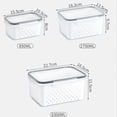 thumbnail image 3 of 4 In 1 Food Storage Container, Premium Transparent Plastic Food Storage Box With Drain Basket – Multifunctional Airtight Container For Vegetables & Kitchen Organization, 3 of 9