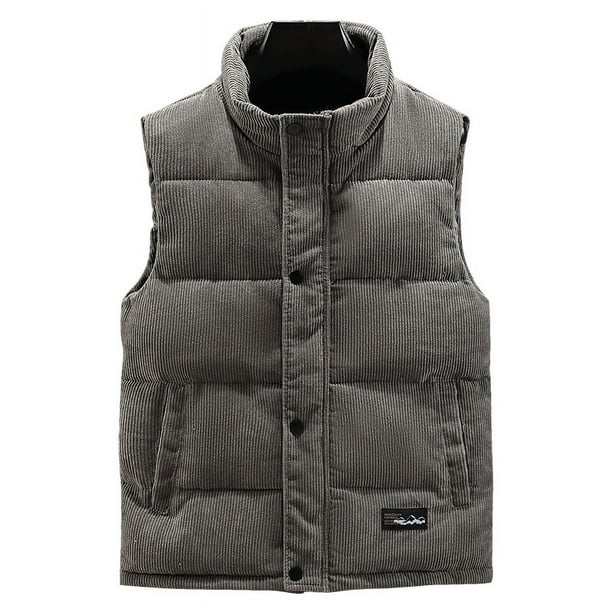 Light luxury corduroy men's vest down cotton vest autumn and