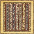 thumbnail image 1 of Ahgly Company Machine Washable Indoor Square Abstract Red Brown Area Rugs, 3' Square, 1 of 7