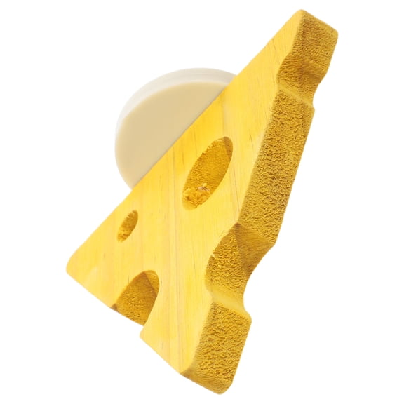 ELAYARD Yellow Wooden Parrot Perch Stand Bird Cage Accessory for Exercise, Grooming, and Trimming