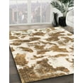 thumbnail image 3 of Ahgly Company Machine Washable Indoor Square Abstract Wheat Beige Area Rugs, 6' Square, 3 of 7