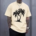 thumbnail image 6 of adaychics Hawaiian T Shirts for Men Palm Tree Print Short Sleeve Crew Neck Tropical T Shirt Summer Clothes for Daily, 6 of 10