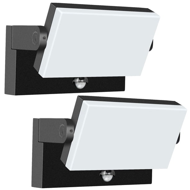 Paquete de luces LED de pared Rosykite, 40 W, sensor de movimiento giratorio 360°