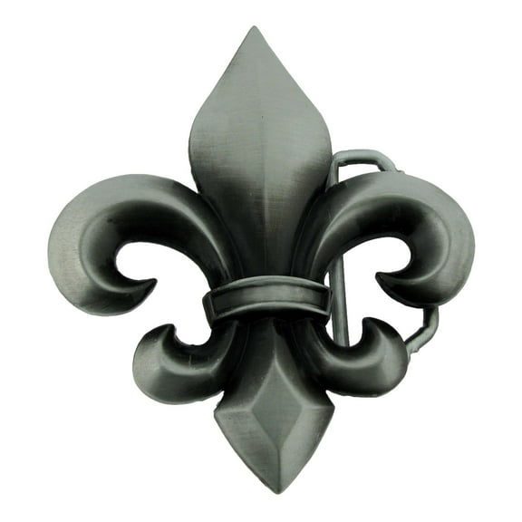 Fleur De Lis Belt Buckle Antiqued Vintage Finished Lily French Flower Logo New Style Costume