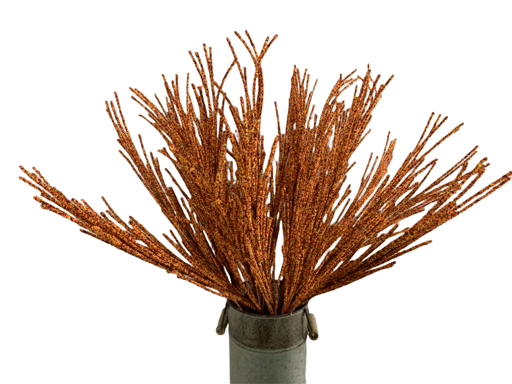 HomeMagic Decorative Rust Grasses Picks, Set of 4