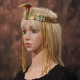 thumbnail image 3 of Doomiva Egyptian Cleopatra Headband with Sequined Tassel Decoration Egypt Queen Hair Accessories Cleopatra Headwear Cosplay Halloween Accessories, 3 of 6