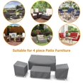 thumbnail image 4 of Funda para muebles de patio STARTWO, set de 4 piezas impermeable, gris, 4 of 9