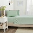 thumbnail image 3 of Great Bay Home Solid Viscose from Bamboo Wrinkle-Resistant Sheet Set  (Queen, Sage), 3 of 6