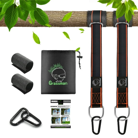 Grassman Tree Swing Strap 6',  Replacement Straps ,Swing Accessories ,Tree Swing Straps Hanging 6Kit Holds Up 2800lbs
