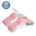 thumbnail image 1 of VECELO 20-Pack Velvet Clothes Hangers, 16.5in Heavy-Duty Hangers with Adjustable Clips, Non-Slip, Space-Saving, Pink, 1 of 5