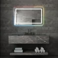 thumbnail image 2 of Ozarke Aurora LED Vanity Mirror with Aluminum Frame, Anti-Fog Feature and 3 Key Touch Control - Large, 2 of 10