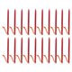 thumbnail image 2 of Estacas para tienda de campaña de 20 piezas, clavija para tienda resistente en forma de V con cuerdas para dosel de acampada al aire libre, 9 pulgadas, color rojo, 2 of 8