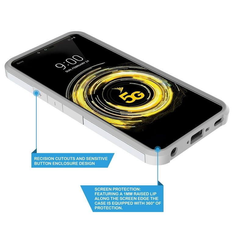 LG V50 ThinQ Case, KAESAR Slim Hybrid Dual Layer Shockproof Hard