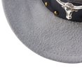 thumbnail image 5 of Cowboy Hat for Women Men Rivet Wide Brim Hats Felt Western Cowgirl Hats for Cosplay Fancy Dress Dress-up Party, 5 of 7