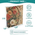 thumbnail image 5 of Vintage Medallion Floral 3 Ring Binders 1.5 inch Hardcover File Folders with Interior Pockets A4 Size Organizer for School Office Hospital, 5 of 8