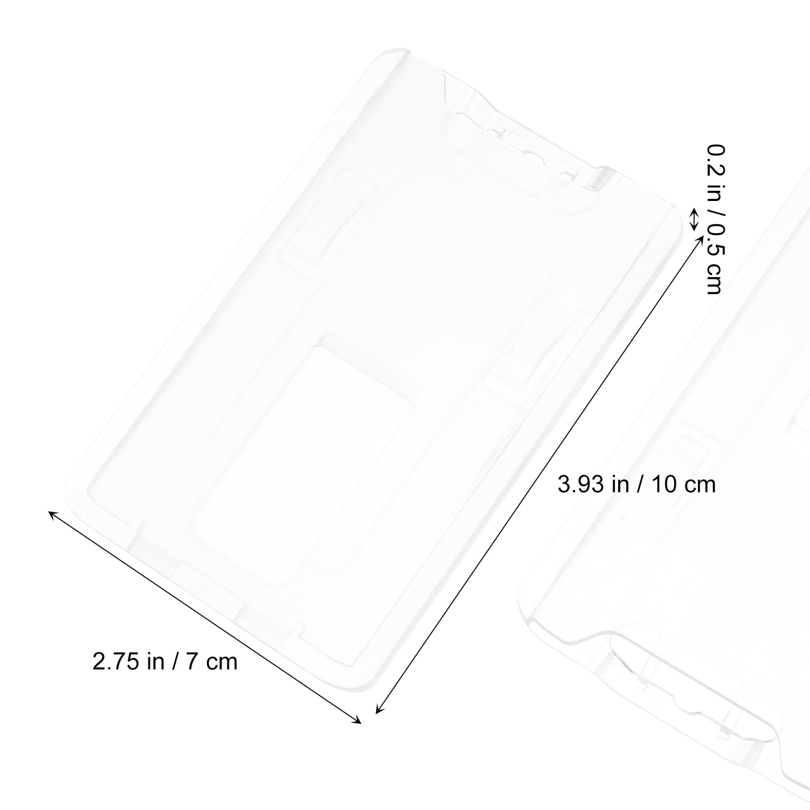 FRCOLOR 10 Pcs Clear Business Card Holder Badge Protector Student Nurse 10X7X0.5CM White