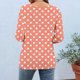 thumbnail image 5 of mfyjkho Tops Para Mujer, Camiseta De Manga 3/4 Con Botones Estampados Para Mujer, Cómoda Y Casual, Holgada Tops De Tallas Grandes Xxxl, 5 of 7