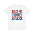 thumbnail image 2 of Women's Groovy Retro America Coquette Bow 4th of July Shirt, 2 of 12