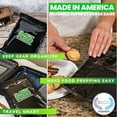 thumbnail image 3 of Smelly Proof 12x16" 2 Gallon 4-Mil No PEVA & BPA-Free Reusable Food Storage Bags, Triple Zip, Black, 5pk, 3 of 6