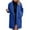 Blue, variant on BXINGOHAI Womens Fall Winter Coat Jacket Thermal Fleece Long Sleeved Cardigan Fashion Solid Color Top Button Pockets Gray,XL