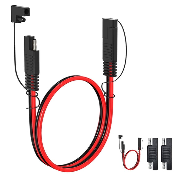10AWG/12AWG/14AWG//16AWG 6FT SAE Extension Cable 3/6/10/20/35/50FT Quick Disconnect Wire Harness with Connector for Automotive RV Battery Solar Panel
