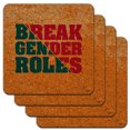 thumbnail image 1 of Break Gender Roles Low Profile Novelty Cork Coaster Set, 1 of 3