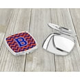 thumbnail image 3 of Letter B Chevron Orange and Blue Compact Mirror CJ1044-BSCM, 3 of 4